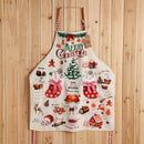 Adults Christmas apron is decorated with fun three dimensional details