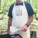 Men's grilling apron is a practical and good-looking protection while cooking.