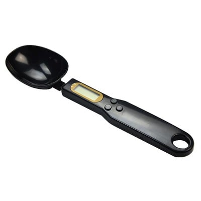 Presenting an easy-to-use black measuring spoon electric