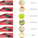 Introducing the six different stainless steel blades of vegetable slicer and grater