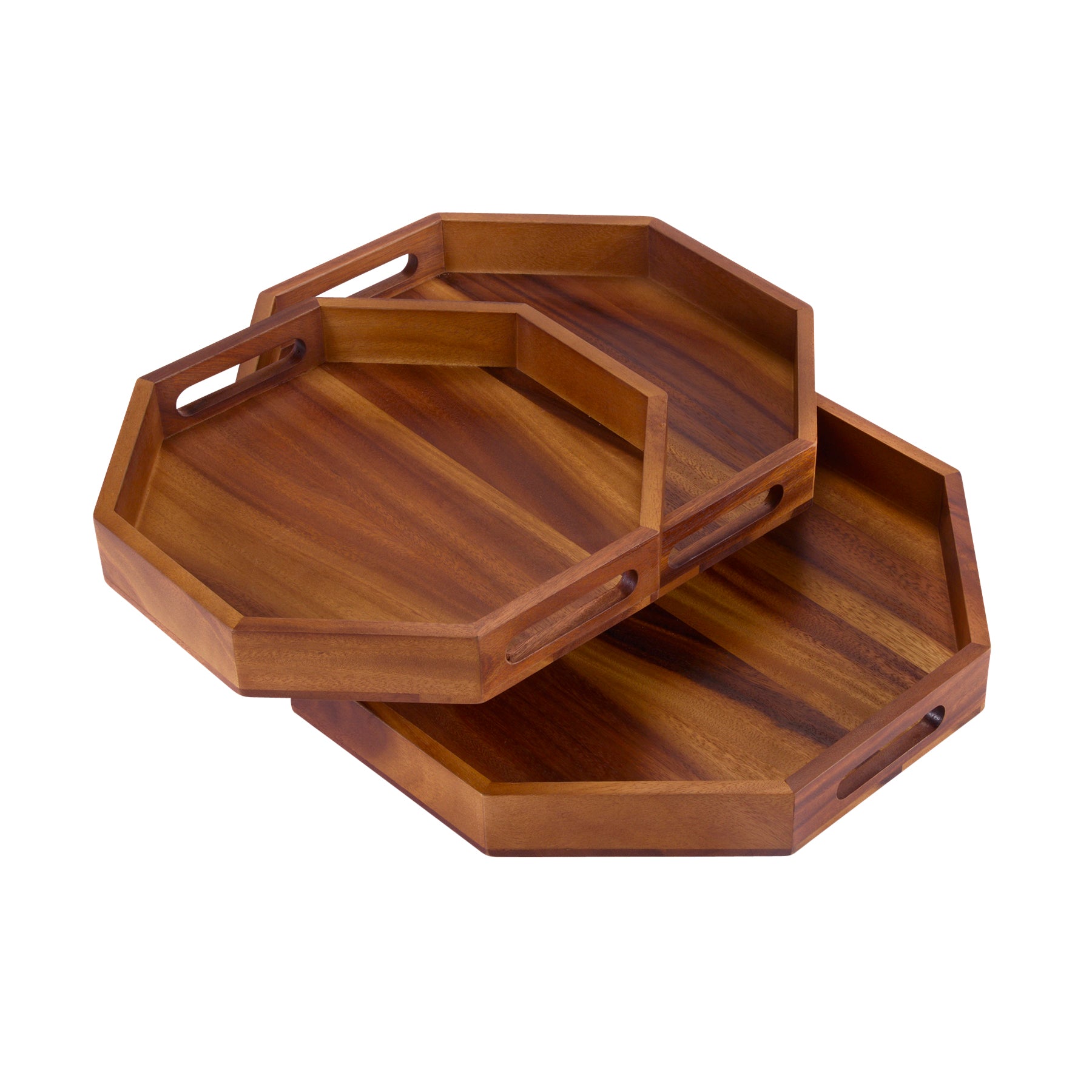 Octagon serving trays, set of three