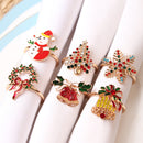 Different kinds of Christmas napkin rings