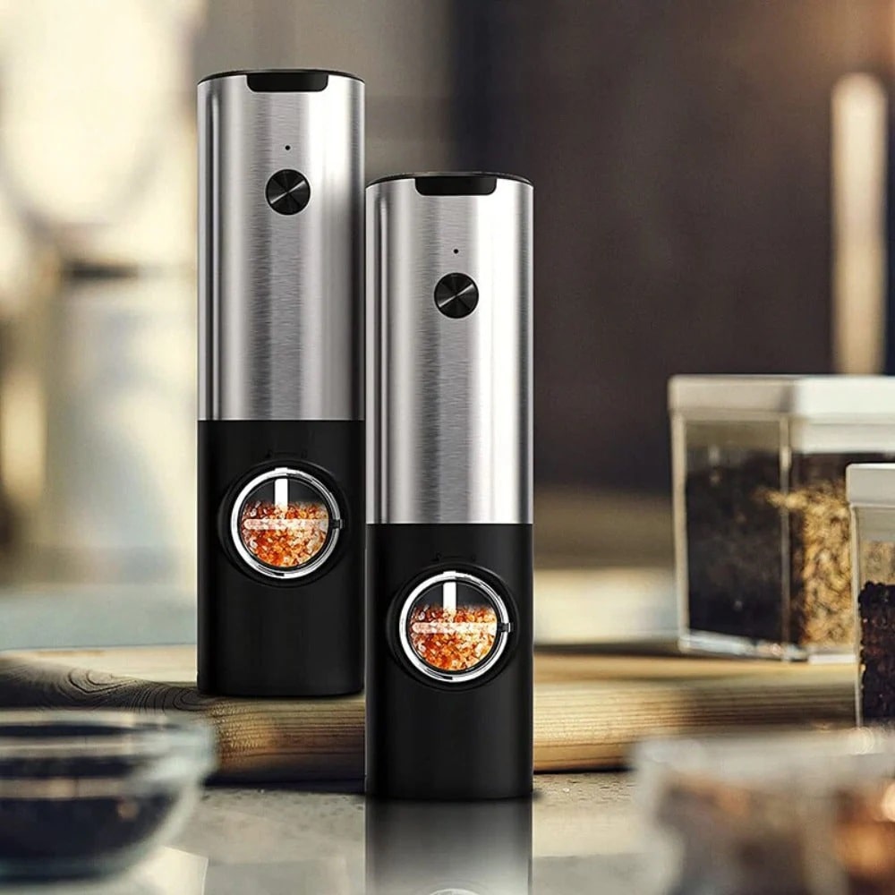 Electric salt grinder, 2 bottles set