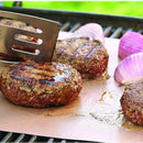 Avoid the nasty task of cleaning the grill after frying burgers with these convenient copper grill mats.