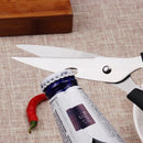 These multipurpose kitchen scissors feature a secute grip handle that accommodates both right and left-handed users.