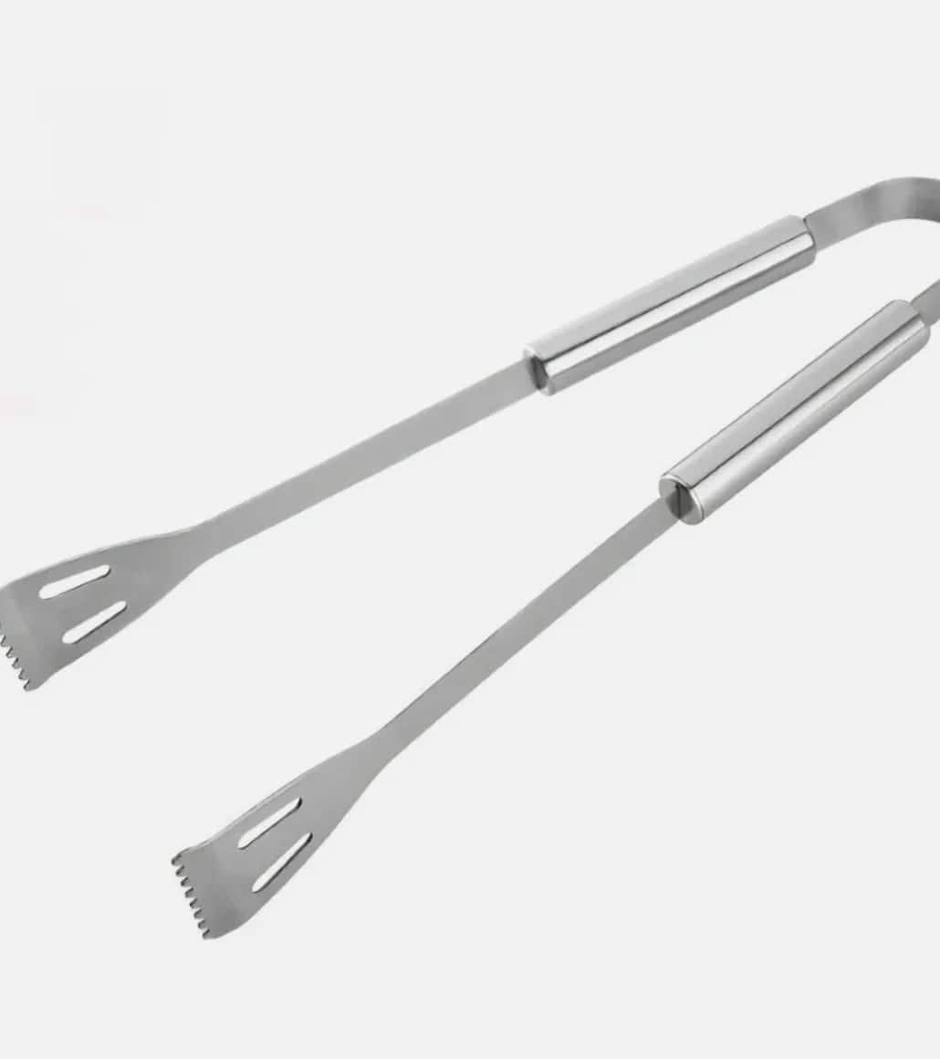 Stainless steel long tongs for bbq