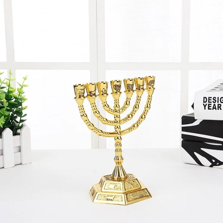 Small Menorah lampstand in a powerful symbol of light