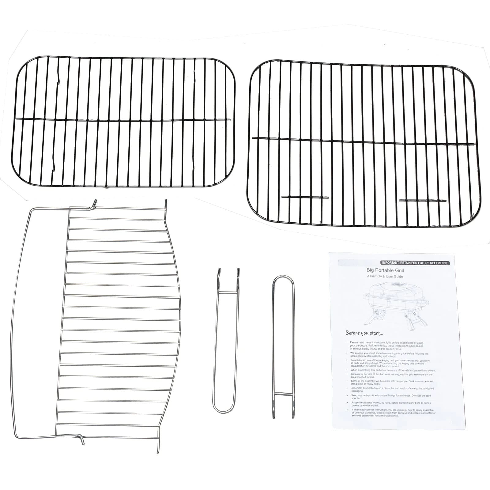 Parts of the Portable tabletop charcoal grill