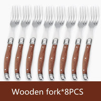 A set of 8 steak forks to complement the steak cutlery set