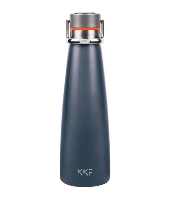 A gray thermos flask designed to prevent spills, ensuring a mess-free experience in your bag