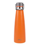 An orange KKF bottle, maintaining your hot or cold beverage at the perfect temperature for 24 hours.