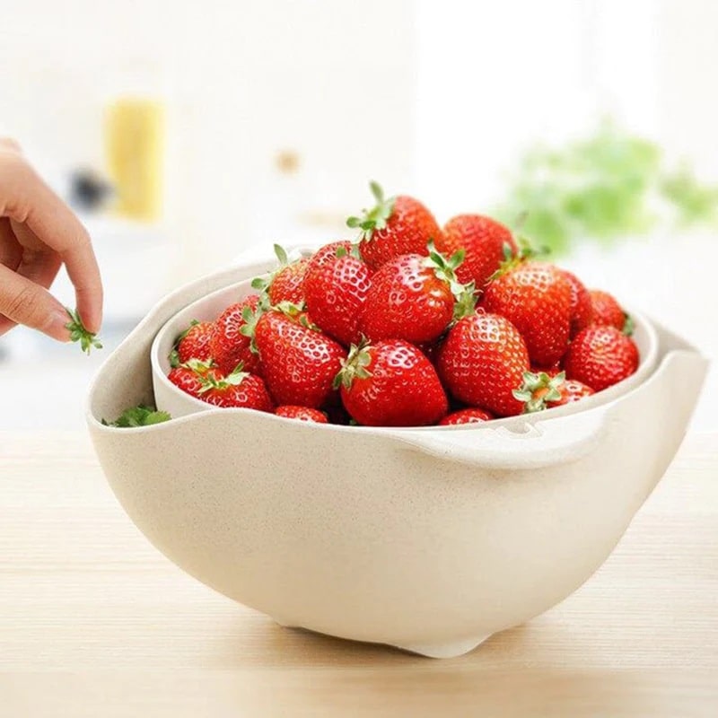 Double-deck colander